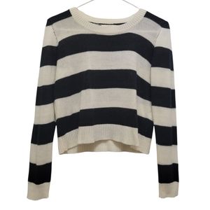 Ambiance Striped Black and White Sweater